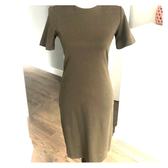 Army green H&M midi dress - Picture 1 of 4